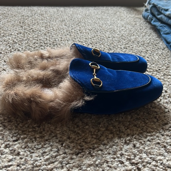 Gucci Velvet Fur Princetown - Picture 10 of 12